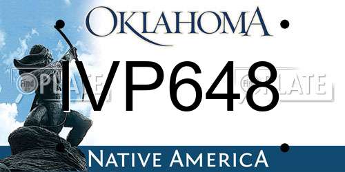 IVP648 Oklahoma License Plate