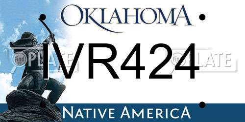 IVR424 Oklahoma License Plate