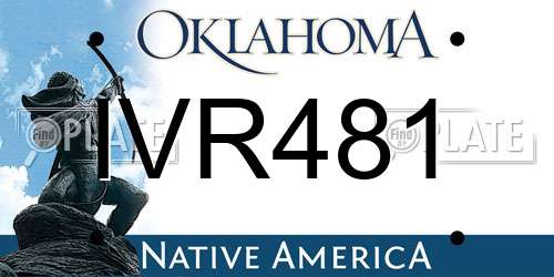 IVR481 Oklahoma License Plate