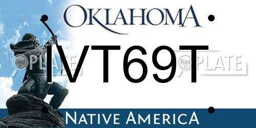 IVT69T Oklahoma License Plate