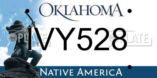 IVY528 Oklahoma License Plate