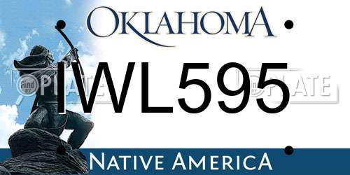 IWL595 Oklahoma License Plate