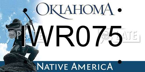 IWR075 Oklahoma License Plate