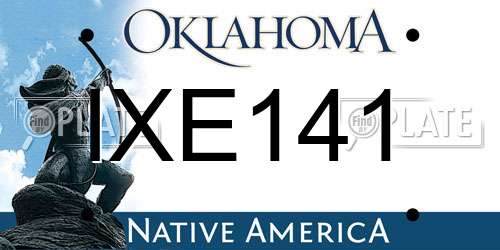 IXE141 Oklahoma License Plate