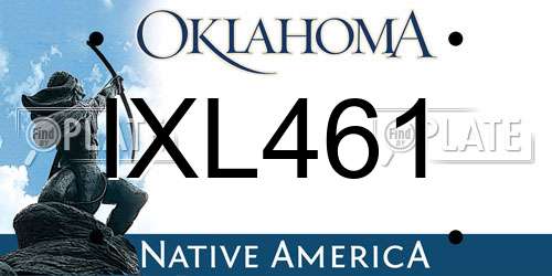 IXL461 Oklahoma License Plate