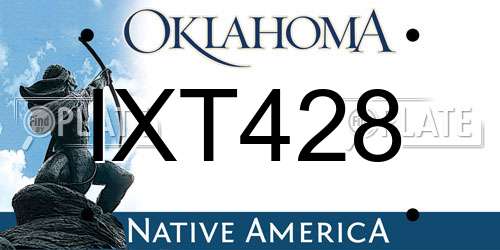 IXT428 Oklahoma License Plate