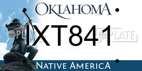 IXT841 Oklahoma License Plate