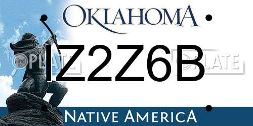 IZ2Z6B Oklahoma License Plate