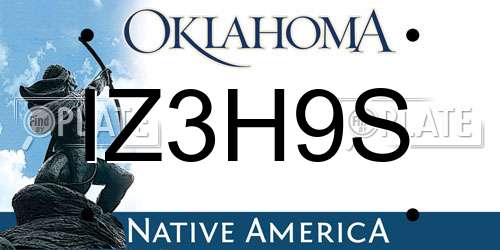 IZ3H9S Oklahoma License Plate