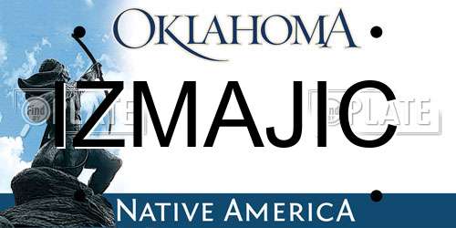 IZMAJIC Oklahoma License Plate