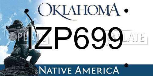 IZP699 Oklahoma License Plate