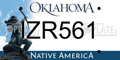 IZR561 Oklahoma License Plate