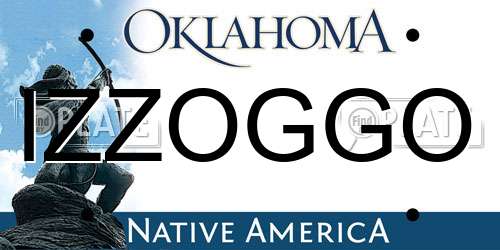 IZZOGGO Oklahoma License Plate