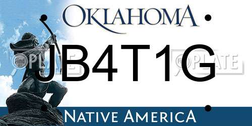 JB4T1G Oklahoma License Plate