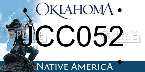 JCC052 Oklahoma License Plate