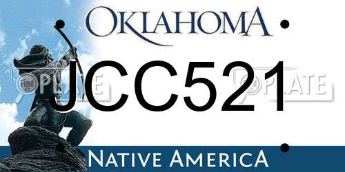 JCC521 Oklahoma License Plate
