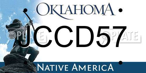 JCCD57 Oklahoma License Plate