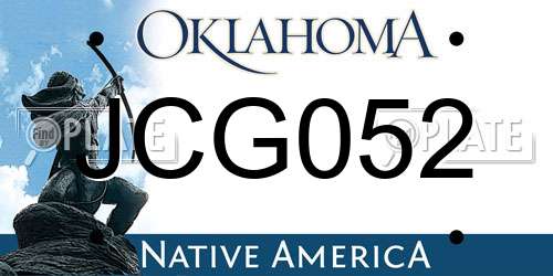 JCG052 Oklahoma License Plate