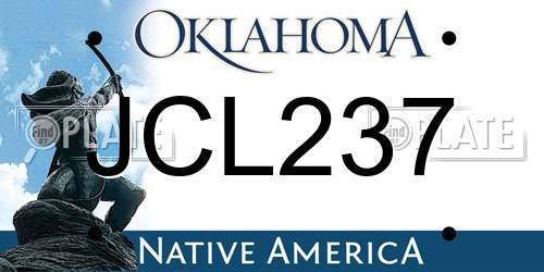 JCL237 Oklahoma License Plate