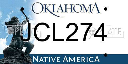 JCL274 Oklahoma License Plate