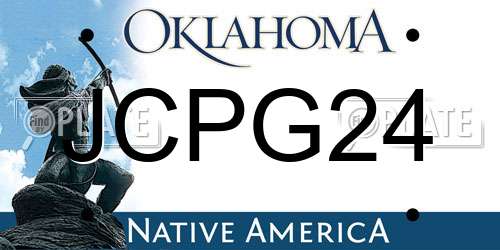 JCPG24 Oklahoma License Plate