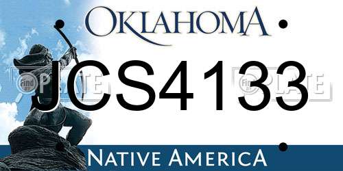 JCS4133 Oklahoma License Plate