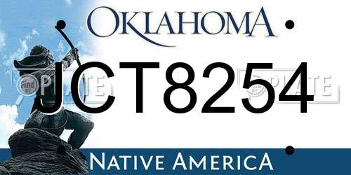 JCT8254 Oklahoma License Plate