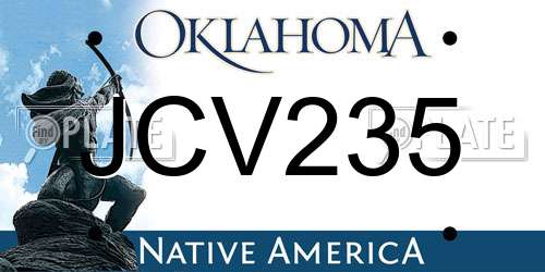 JCV235 Oklahoma License Plate