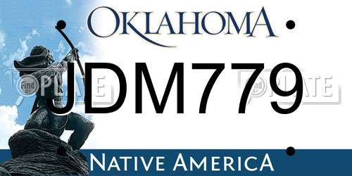 JDM779 Oklahoma License Plate