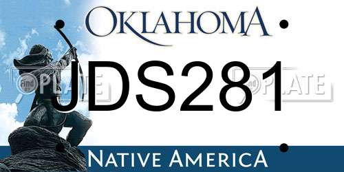 JDS281 Oklahoma License Plate