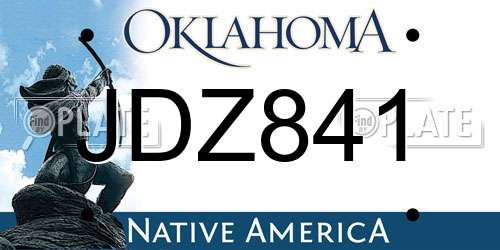 JDZ841 Oklahoma License Plate