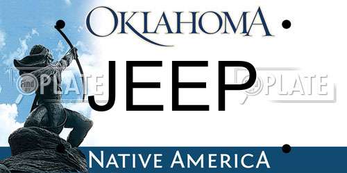 JEEP Oklahoma License Plate