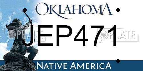 JEP471 Oklahoma License Plate
