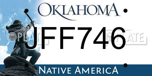 JFF746 Oklahoma License Plate