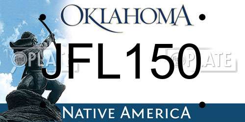 JFL150 Oklahoma License Plate