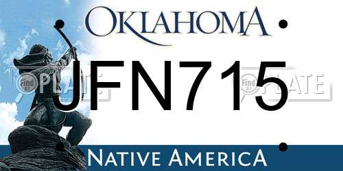 JFN715 Oklahoma License Plate