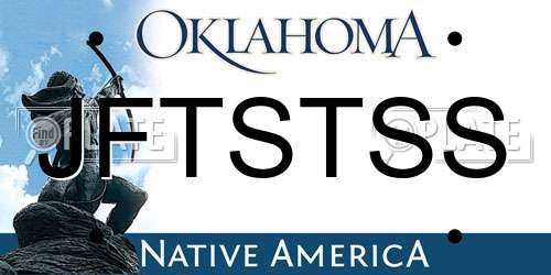 JFTSTSS Oklahoma License Plate