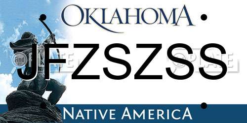 JFZSZSS Oklahoma License Plate