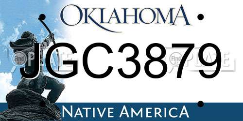 JGC3879 Oklahoma License Plate