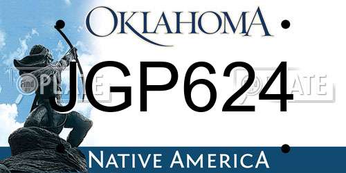 JGP624 Oklahoma License Plate