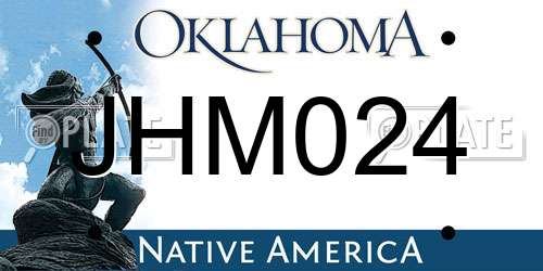 JHM024 Oklahoma License Plate