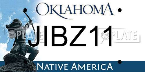 JIBZ11 Oklahoma License Plate