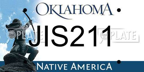 JIS211 Oklahoma License Plate