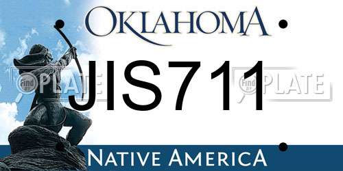 JIS711 Oklahoma License Plate