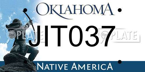 JIT037 Oklahoma License Plate