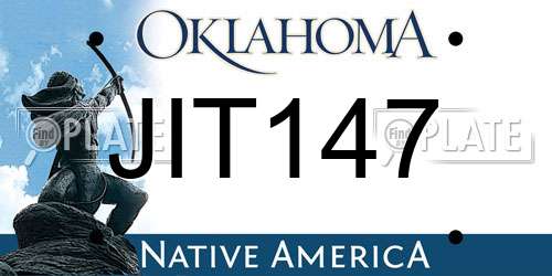 JIT147 Oklahoma License Plate