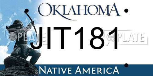 JIT181 Oklahoma License Plate
