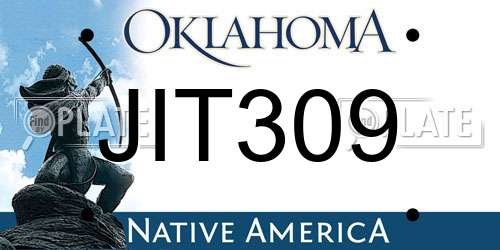 JIT309 Oklahoma License Plate