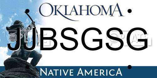JJBSGSG Oklahoma License Plate