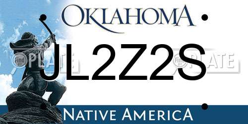 JL2Z2S Oklahoma License Plate